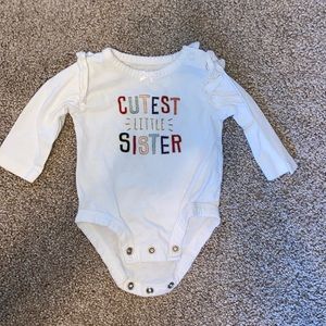 Cutest Little Sister NB Onesie